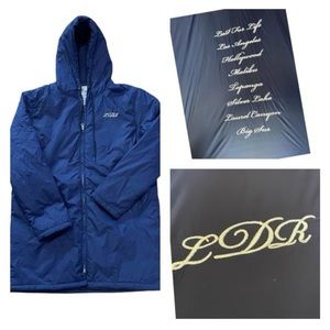 Lana Del Rey Official Monogram LDR Long Hooded Navy Jacket Small / Medium SM